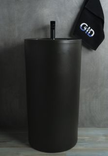 Раковина Gid Nb135bg 81109 накладная черная графит 45x45x85